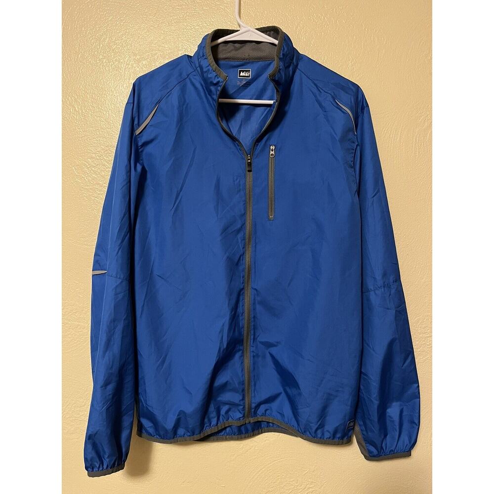 REI Packable Fleet Full Zip Lightweight Jacket Windbreaker Blue Men’s Size Small